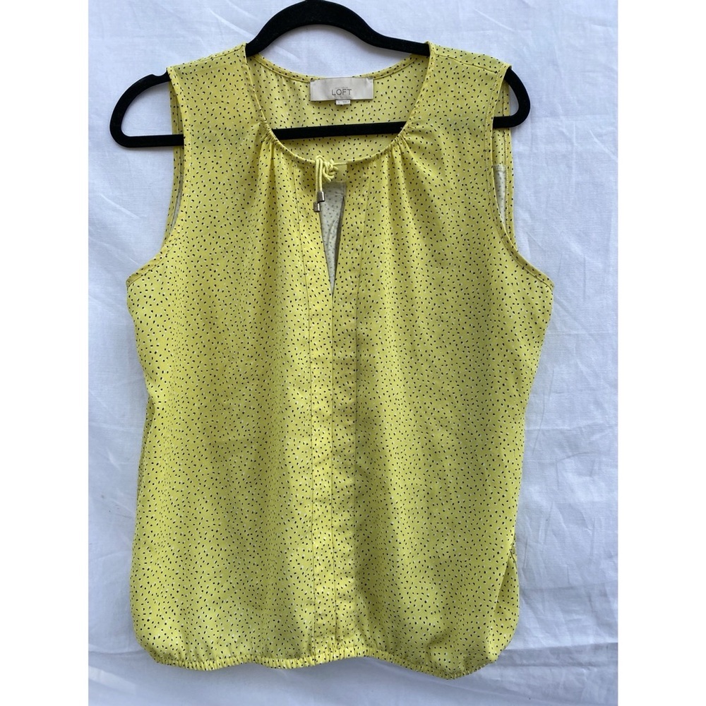 Ann Taylor Loft Yellow Design Shirt Top